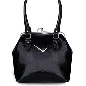 liquorbrand kisslock black rockabilly pinup purse